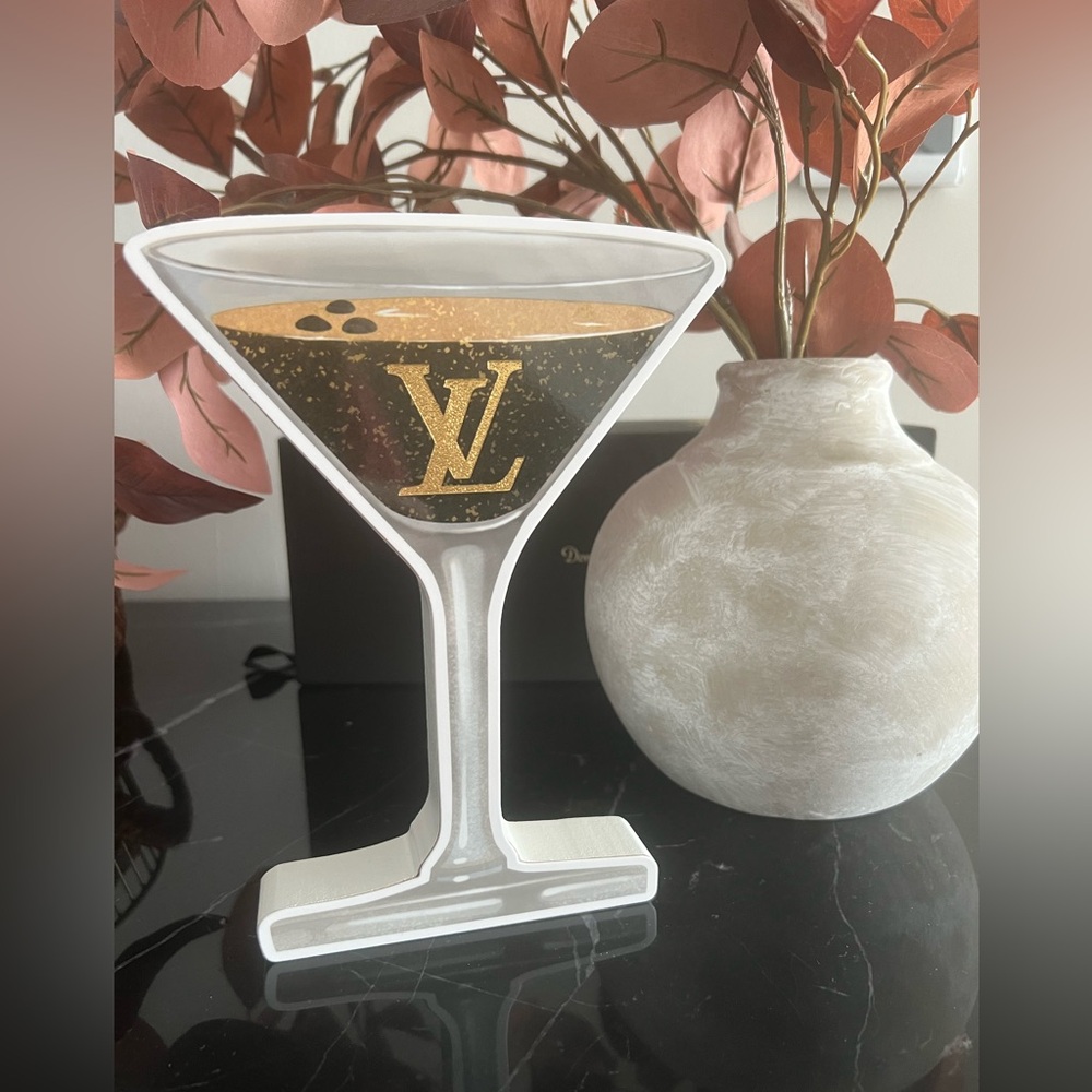Fashion Brand Espresso Martini Wood Table Top/Shelf Decor